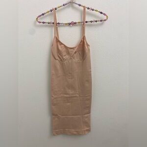 seamless shapewear full slip with a built-in, unlined bra area